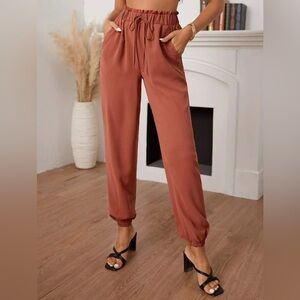 Lune paper bag waist knot pants